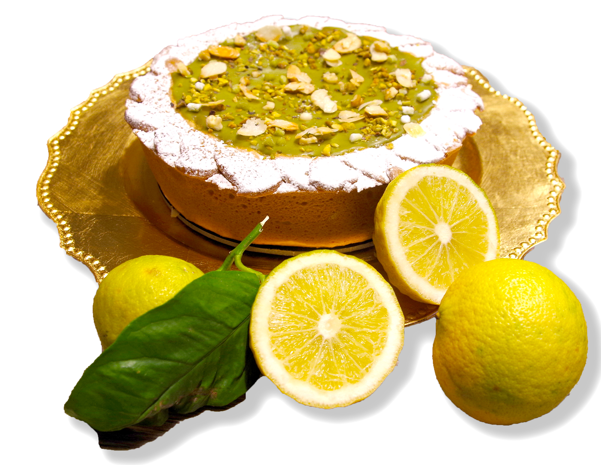 Torta Morgana al Bergamotto con Pistacchio e Mandorle 1kg